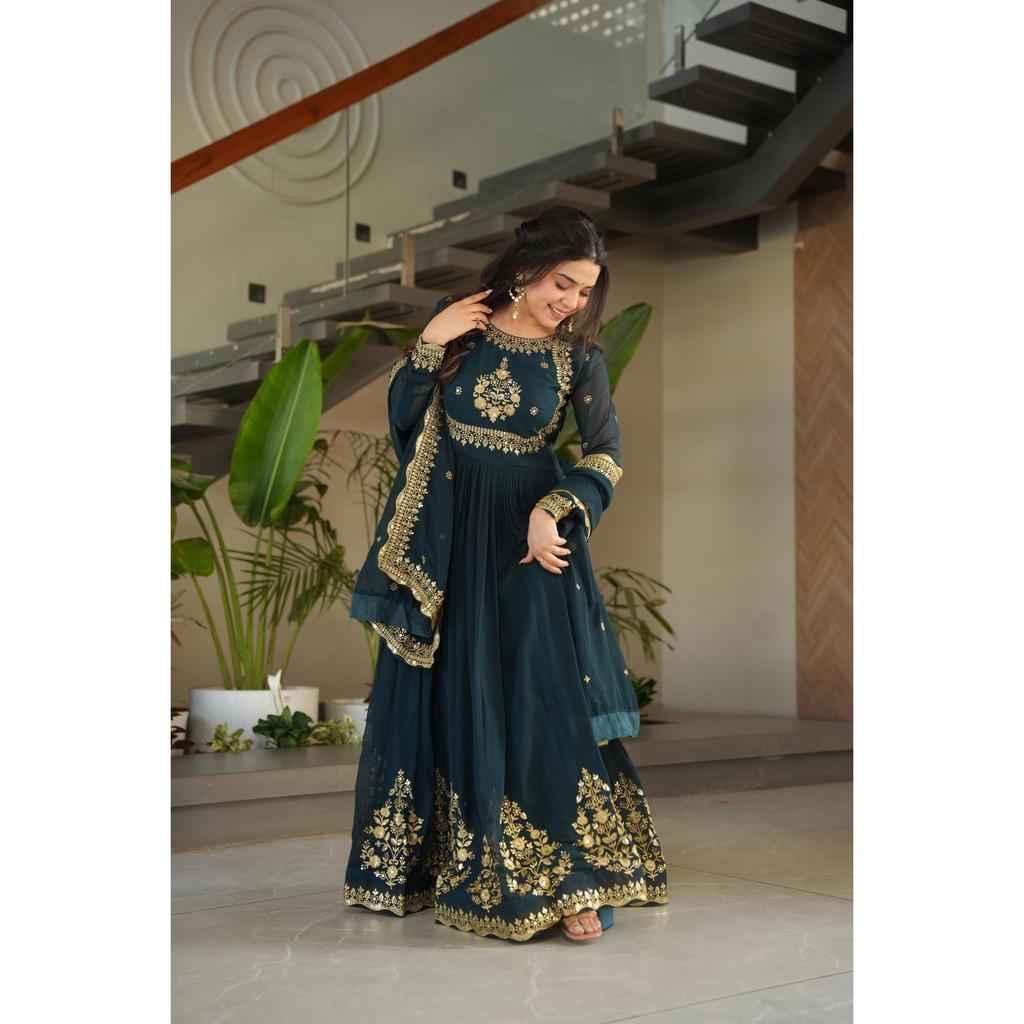 Premium Designer Readymade Gown-dupatta Collections 2025