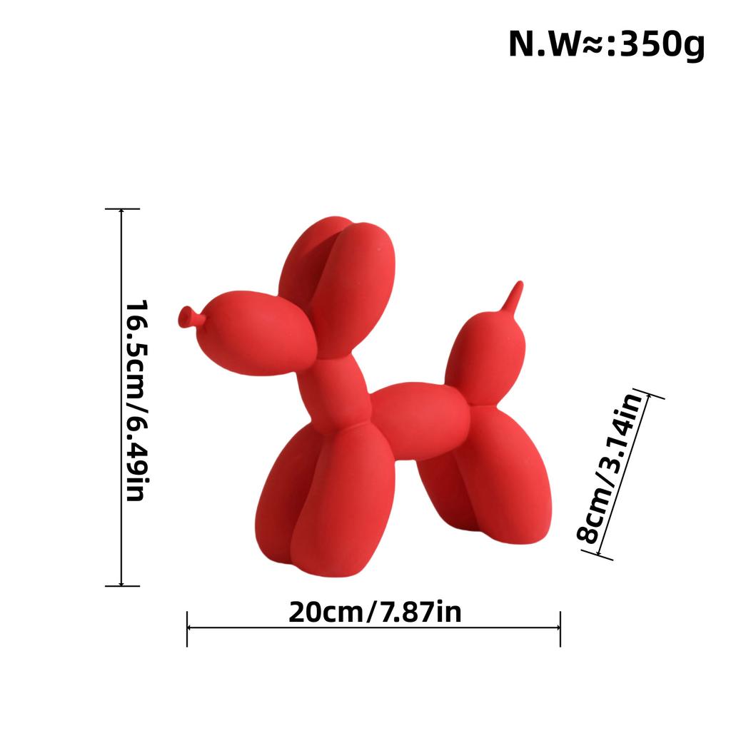 Modern Sleek Nordic Creative Design Balloon Dog Ornaments Living Room Bedroom Wine Cabinet Decoration Resin Craft Plush Decoration Art