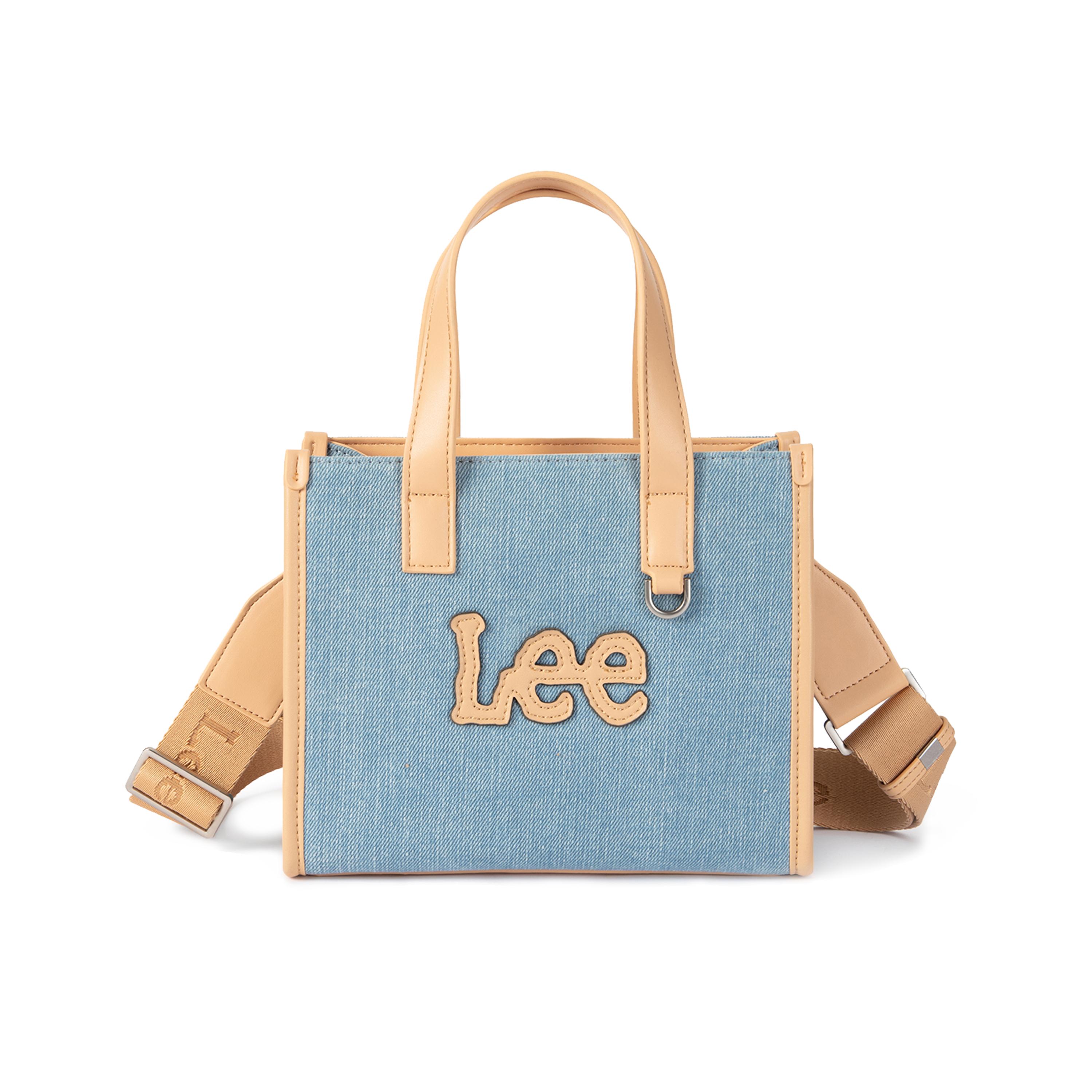 

New Lee Fabric+Artificial Leather Tote Shoulder Bag, Crossbody Bag, Handbag Regular Women s Light Denim Blue LE240074M-521 23.1*8.9*19.1CM