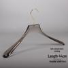 Smoky Gray Transparent Acrylic Men's Clothing Hanger with Custom Store Logo for Pants