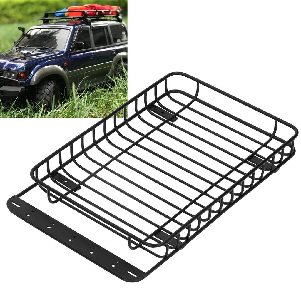 Dachträger Metall Gepäckträger Leichtgewicht Autoteile für Axial SCX10 III TRX?4 1/10 RC-Auto