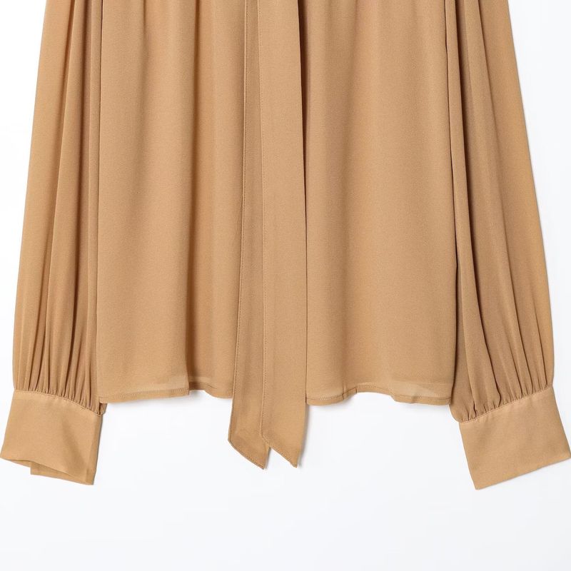 Kaslead New Women Clothes Western Style Versitile Fashion Bow Collar Chiffon Top 1304752