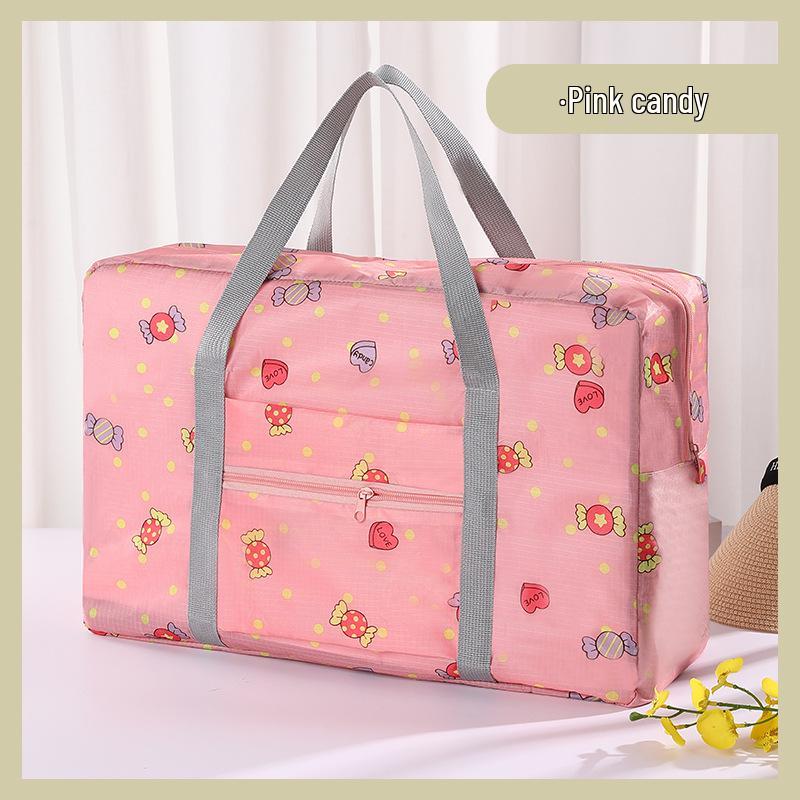 Versatile Folding Travel Bag - Large Capacity Shoulder, Handbag, and Trolley Storage