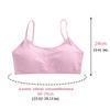 3pcs 8-16 Girls' Underwear Teenage Girls Small Bras Young Children Underwears Student Girls Wireless Solid Underclothes Kids Sports Training Bra Vest