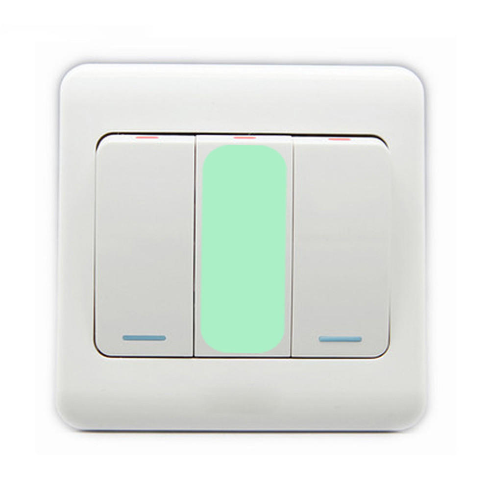 10Pcs/set New Decorative Waterproof Button Decal Home Vinyl Bedroom Decor Luminous Switch Stickers