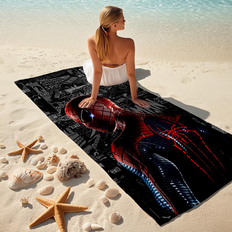 Spider-Man Beach Towel Outdoor Camping Beach Towel for Vacation Swim Outdoor Pool Absorbent Bath Towel