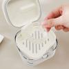 Retainer Case Transparent Denture Bath Box with Strainer Basket Mouth Guard Case Travel Braces Container for Soaking Cleaning Storage