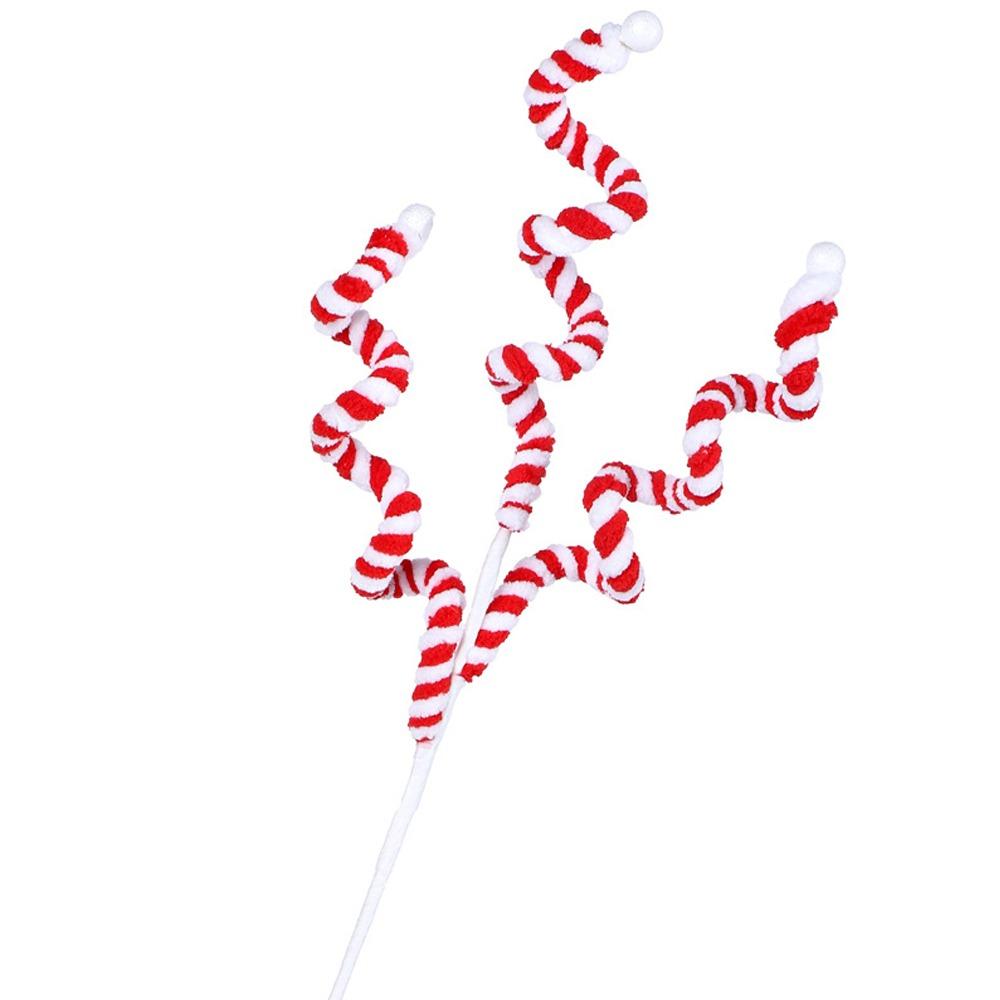 

2 шт. искусственные ветки леденцов красного и зеленого цветов, гирлянда для рождественской елки, украшения для дома красный