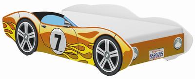 Children's Bed Car CORVETTA 140x70 YELLOW