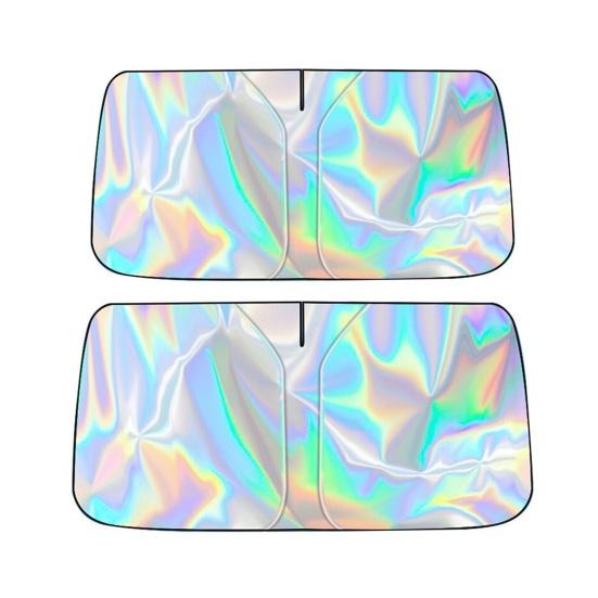 Car Windshield Sun Shade with Reflective Foil Foldable Heat-Resistant Sunshade UV Protection Car Shade for Most Cars SUVs