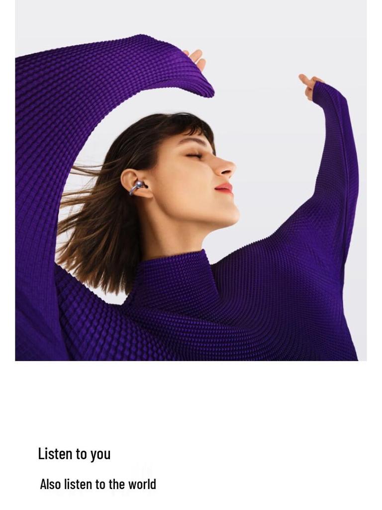 Huawei FreeClip: Wireless Open-Ear Bluetooth Headphones, Comfortable Fit & Long Battery Life.