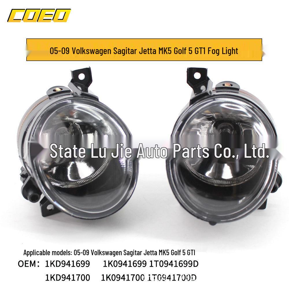 Compatible Fog Light Bar for 2005-2009 Volkswagen Sagitar Jetta MK5 Golf 5 GTI (Part: 1T0941699D)