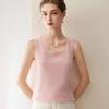 Lekasha Damen 100% reines Kaschmir ärmelloser Strick-Camisole