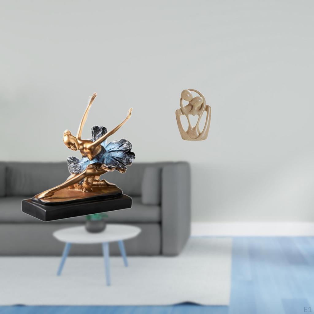 Ballet Dancer Ornament Figure Ballerina Girls Statue Creative Resin Abstract Sculpture Figurine for