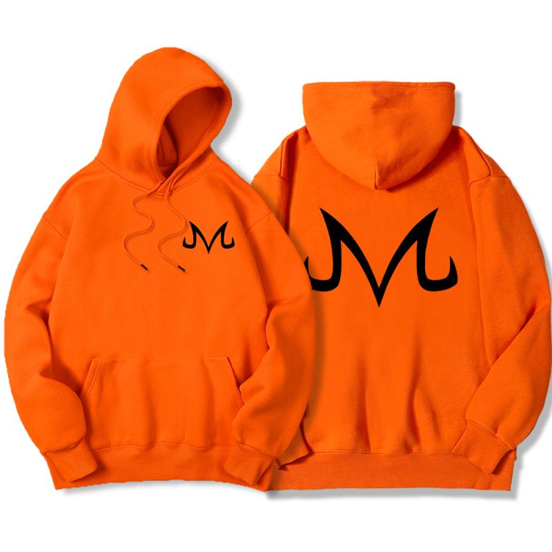 Japan Anime Letter M Logo Printed Hoody Mens Casual Streetpullover Casual Oversized Sweatshirt Fleece Pocket Warm Clothes Men'S