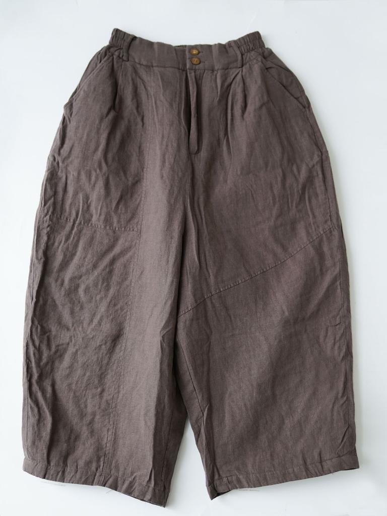 Johnature Women Vintage Winter Thick Pants Solid Color Patchwork Pockets Loose Trousers Warm Female Pants