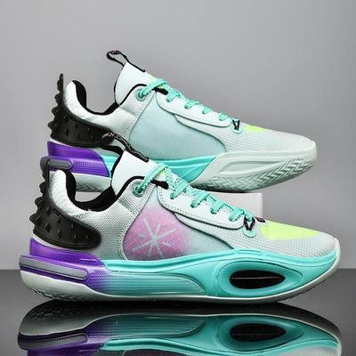 Basketball Shoes for Men's Summer Breathable, Rebound, Shock-absorbing, Wear-resistant, and Anti Slip Practical Sports Shoes