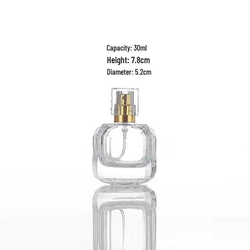 50ml High-Grade Press Spray Perfume Bottle - Transparent Glass Bayonet Design