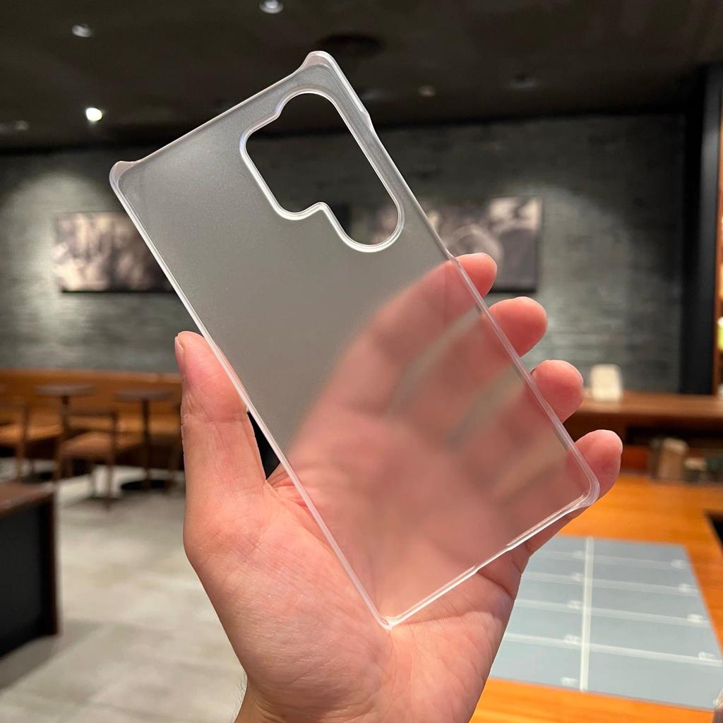 Ultra Thin Translucent Solid Color Frameless Sandstone Hard Case For Samsung Galaxy S25 S24 S23 Ultra Plus Matte PC Slim Cover