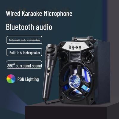 Portable Outdoor Bluetooth Karaoke Speaker with Mic