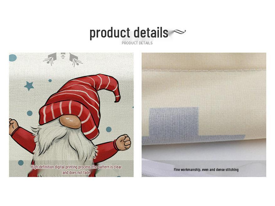 Creative Christmas Table Runner - Festive Print Polyester Placemat & Small Tablecloth