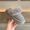 Fashion Fur Slippers Women Winter Plush Sandals  Luxury Slip on Platform Slides Female Thick Sole Designer Cotton Home Shoes