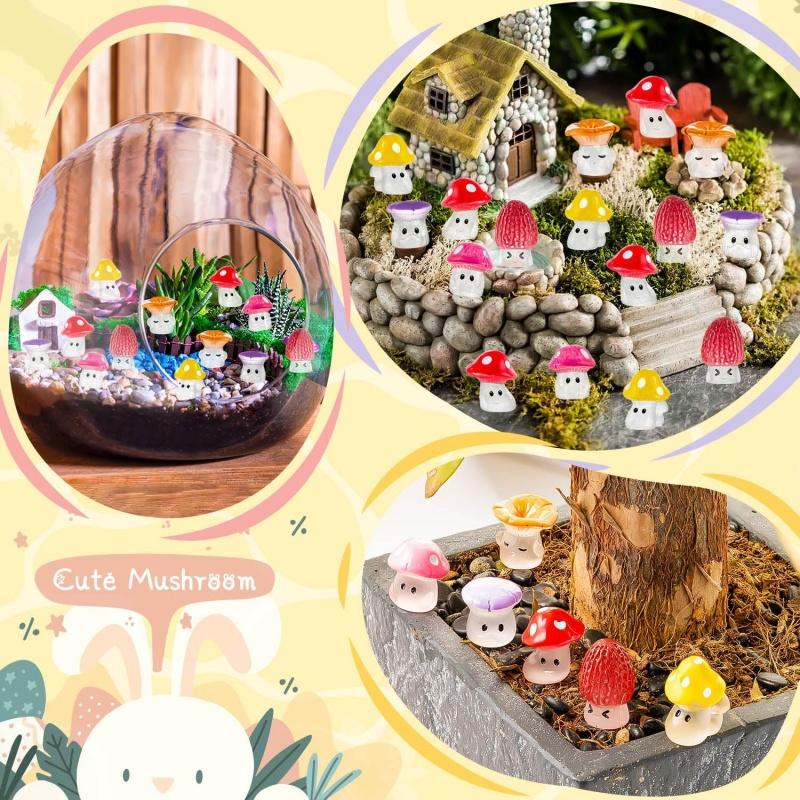 High-Quality 24Pcs Compact size High-Quality Mushrooms High-Quality Luminous High-Quality Cute High-Quality Tiny High-Quality Mushroom Decorative