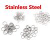 200 piezas 3/4/5/6/7/8/10 mm Metal DIY Componentes para Joyería Anillas de Salto Simples Cerradas/Abiertas y Anilla Dividida para hacer joyería