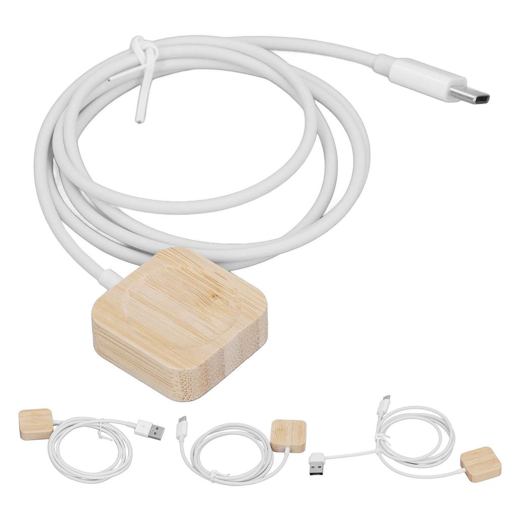 Watch Wireless Charger Portable Bamboo Magnetic Smart Watch Charging Cable for IOS Watch S9 8 7 6 5 