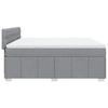 Vidaxl Letto Continentale Con Materasso, Grigio Chiaro, Tessuto, 180X200Cm