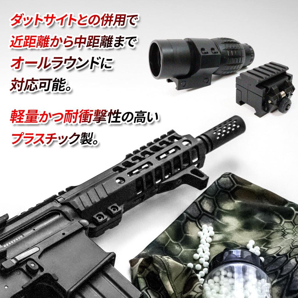 Nishihaya Riflescope with Focusing Function, Booster, Folding Swing Mount, 20mm Rail (Beginner-Friendly)