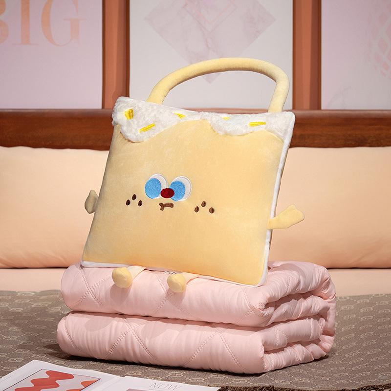 Dopamine Dual-Purpose Throw Pillow Quilt Portable Foldable Air Conditioner Quilt Office Lunch Break Sleeping Pillow Small Quilt Cover Quilt