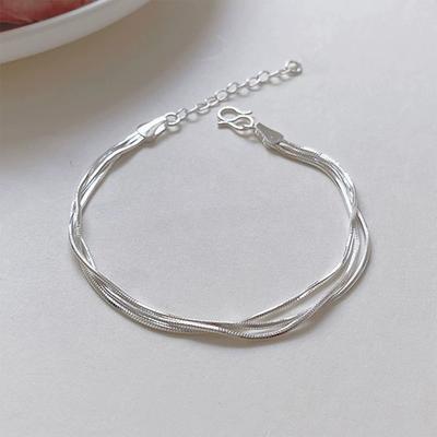 Mode 925 Sterling Zilveren Armbanden voor Vrouwen Eenvoudig Koreaans Meerdere Lagen Spiraal Verstelbare Armbanden Feest Bruiloft Sieraden Cadeaus