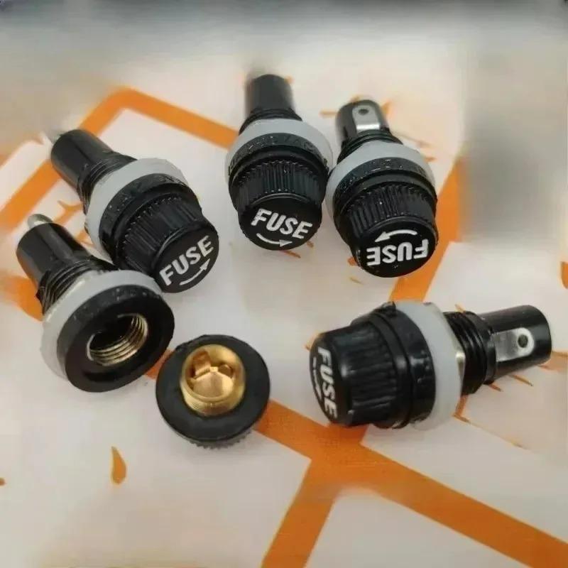 New 5 Pieces 5x20mm Electrical Screw Cap Panel Mounted Fuse Holders 125V/15A 250V/10A
