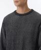 MUSINSA STANDARD Two-Tone Ribbed Crew Neck Knit [Black/Grey]