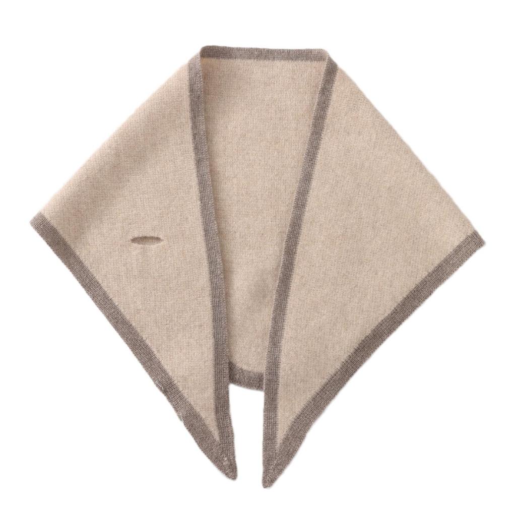 Damen 100% reiner Kaschmir Dreiecksschal: Stilvoller und warmer perforierter Schlauchschal für Herbst/Winter
