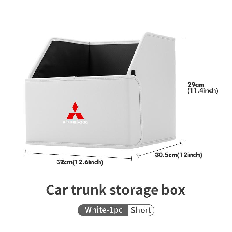 Multifunctional Car Organizer Waterproof Collapsible Leather Box For Mitsubishi Outlander Lancer Cross Colt Xpander Mirage