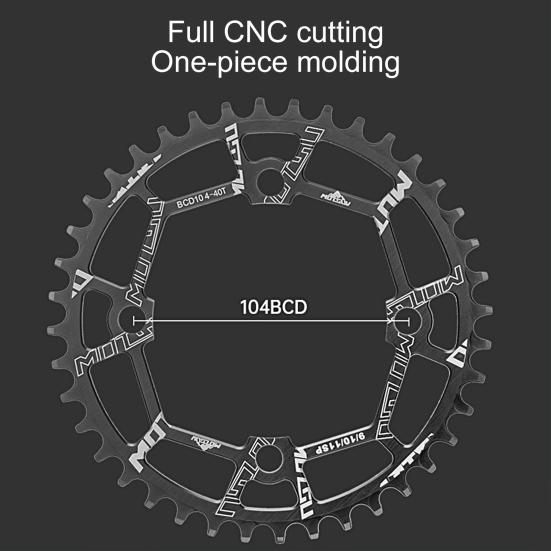 40T/42T/44T/46T/48T/50T/52T Metal Chainring Anodizing High Strength 104BCD Positive Negative Tooth Bicycle Chainwheel Bicycle
