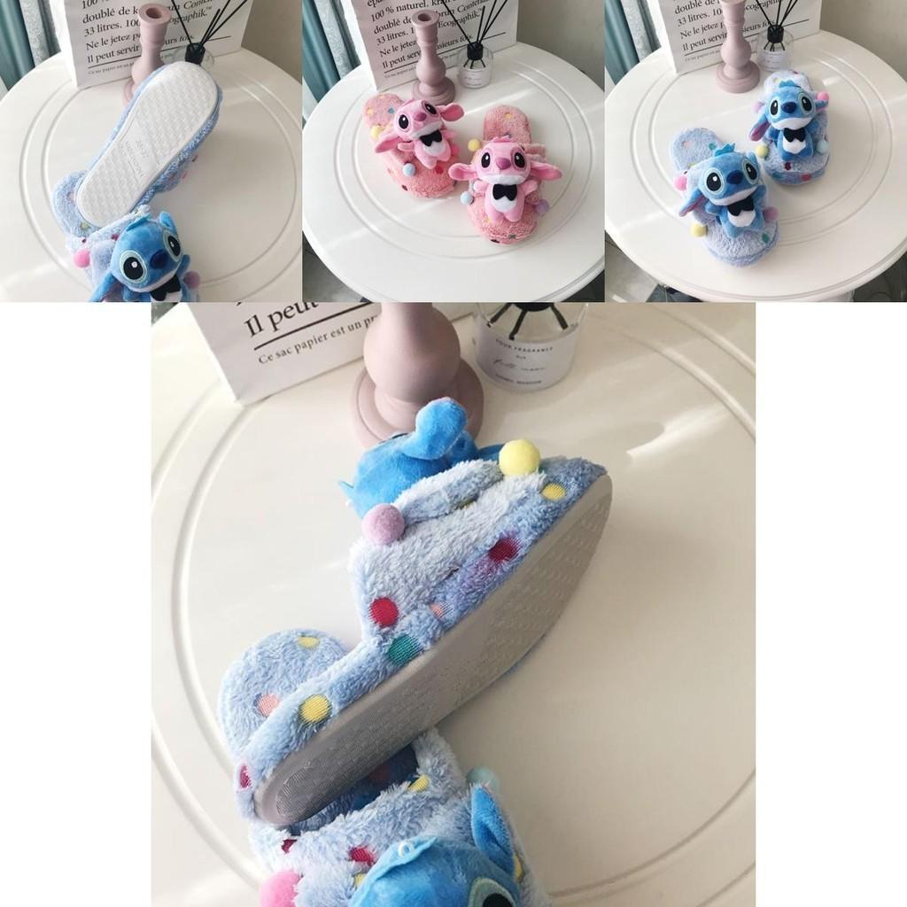 Warme und kuschelige Lilo & Stitch Plüschpantoffeln – Unisex-Pantoffeln für Paare