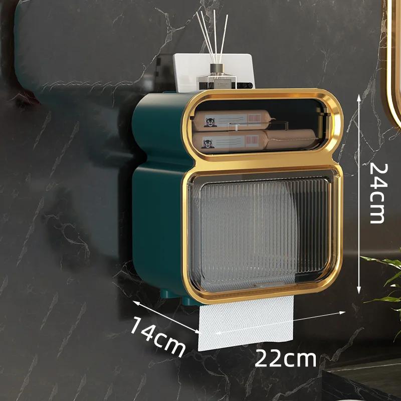 

Toilet paper holder bathroom storage rack waterproof roll tissue storage box wall mounted storage rack, bathroom accessories
