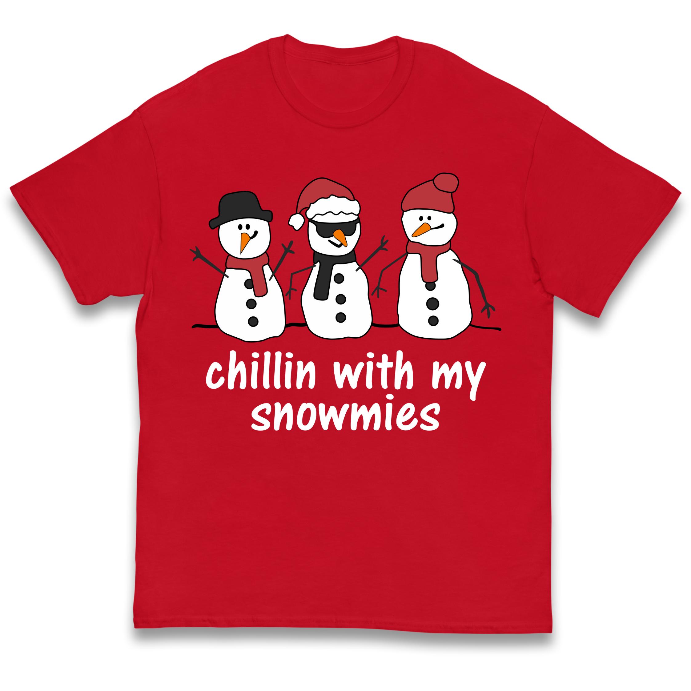 Chillin With My Snowmies Christmas Kids T Shirt 110