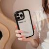 Applicable To 16ProMax Mobile Phone Case 15 Minimalist English Smiling Face IPhone 13 Acrylic 12 Apple 11 Magnetic 16