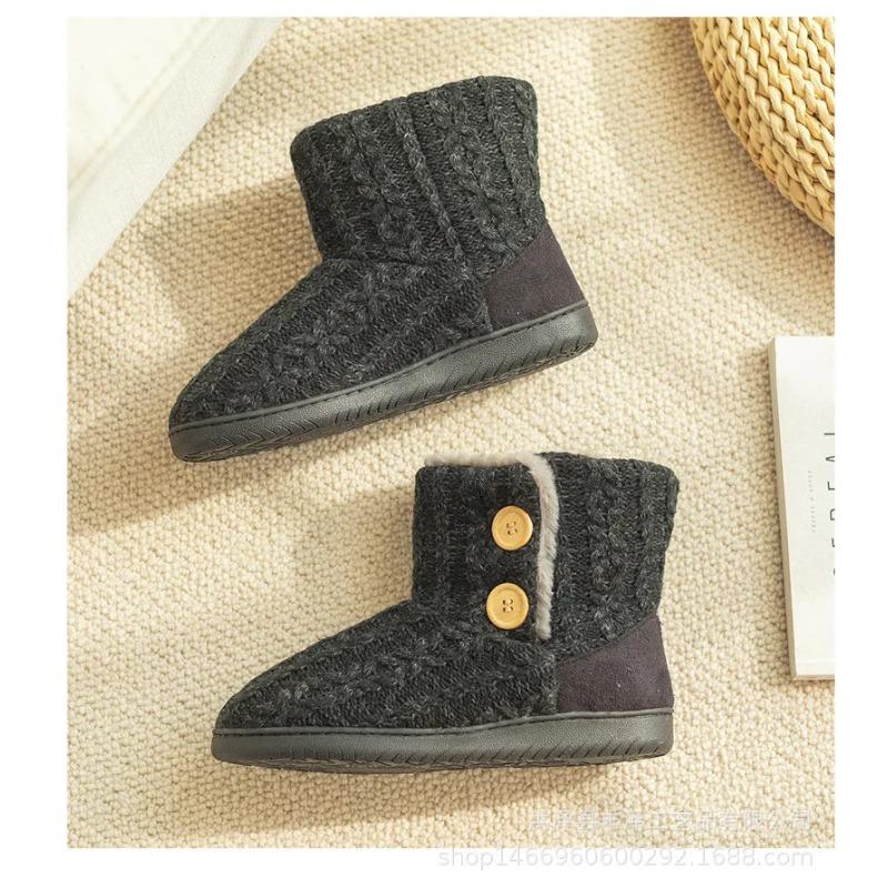 Warm Winter Booties for Women Men Slipper Booties Plush Indoor Outdoor
