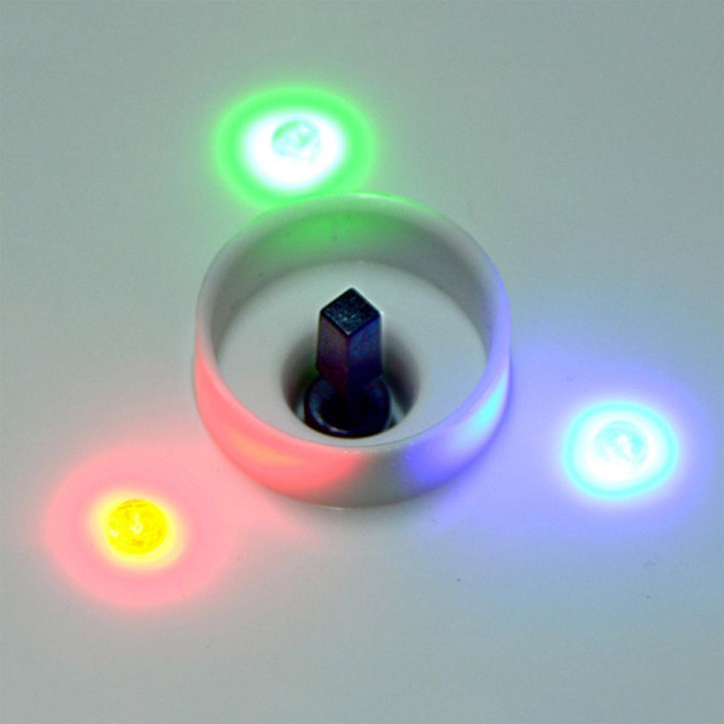 Solar Powered Jewelry Display Stand with LED Lights and Auto Rotation 10x10x4.2cm ABS Acrylic for Necklace Rings