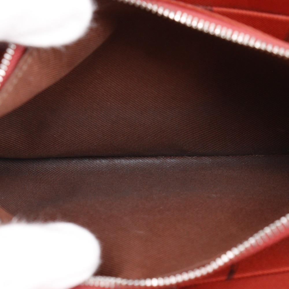 HERMES Azap Silk in Long Purse Red Epsom Women Used