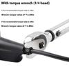 5Pcs 8mm Bike Disc Brake Cable Wrench Fit for 1/4 Head Torque Wrench Stainless Steel Torsions Wrench Hydraulic Brakes Bolts Tool