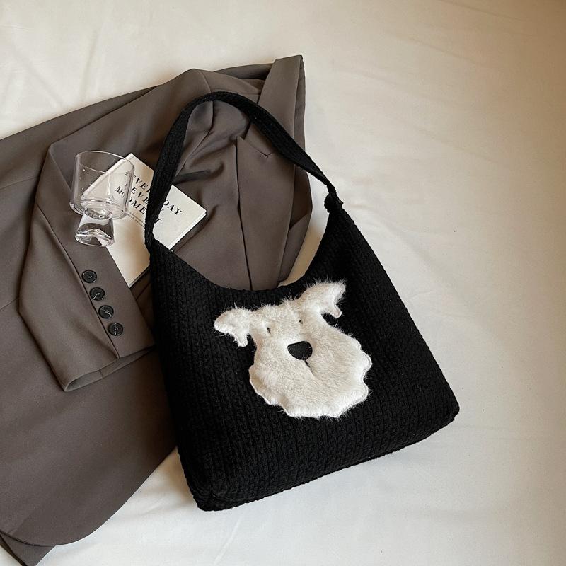 

Сумка-тоут West Highland женская зимняя 2025 New Tide Country универсальная сумка через плечо для студентов большой емкости чёрный