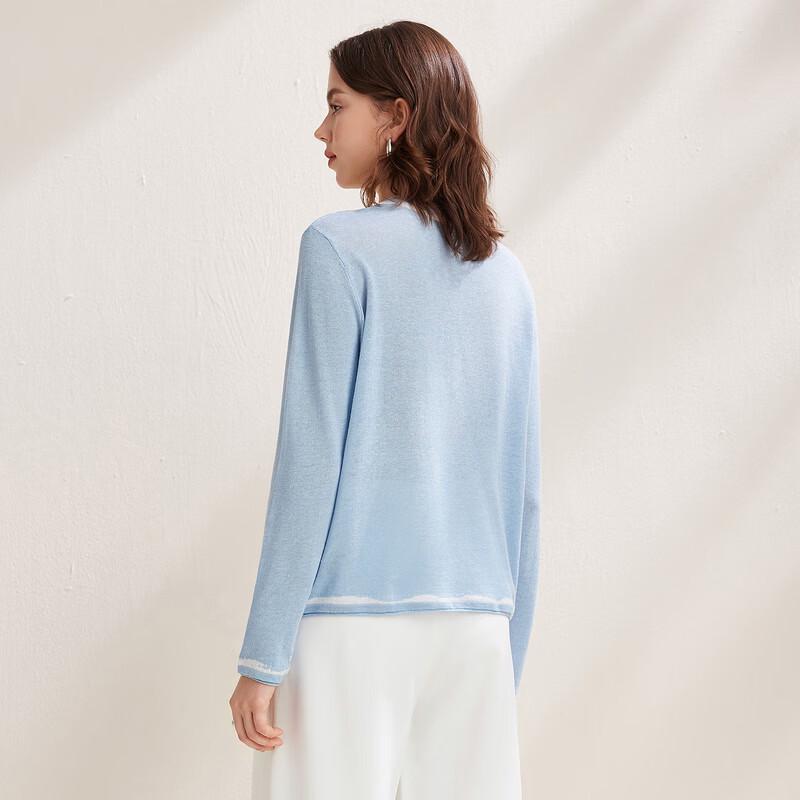 Zhaojun Women's Linen Blend Long-Sleeve Knit Top