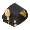 Leather And Metal Sax Mouthpiece Ligature Black Color Saxophone Ligature Strap For Alto Saxophone
