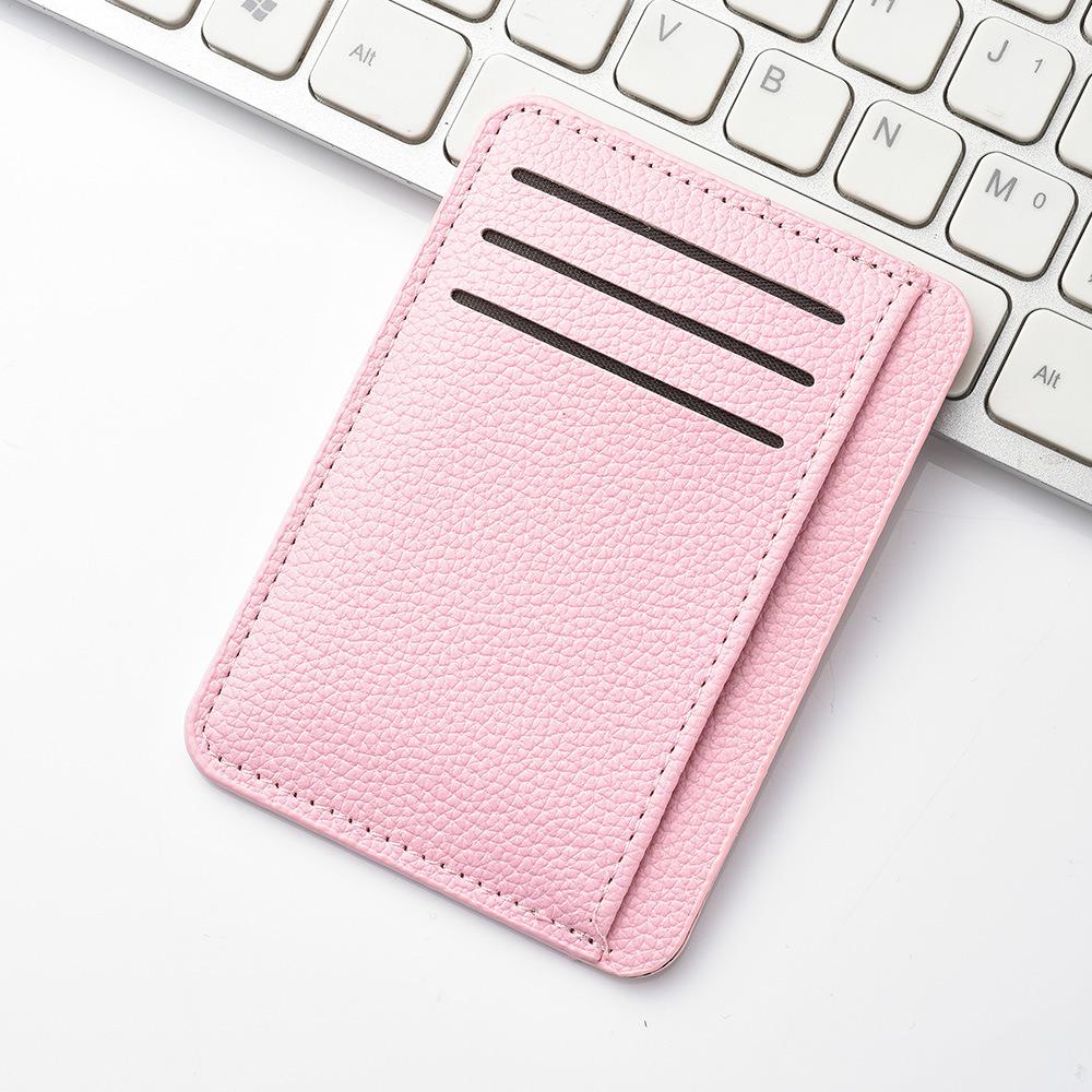 PU Ultra-Thin Women's Card Wallet - Compact, Large Capacity, Multi-Slot Student Holder